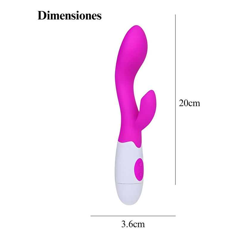 Vibrador Dual Silicona Velocidades Estimulador Clítoris