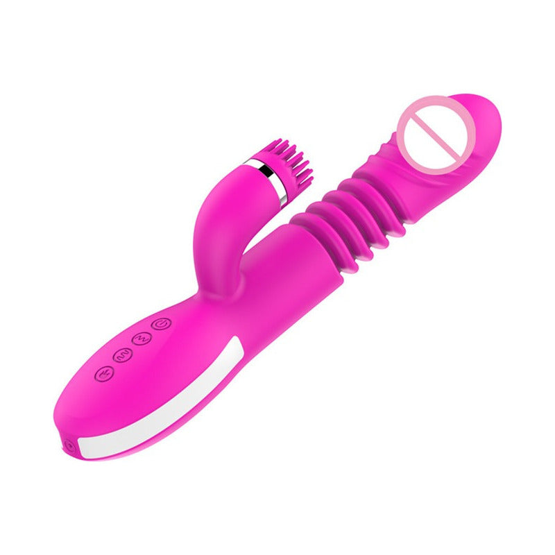 Vibrador Doble Estimulación Con Calor 12 Velocidades Usb