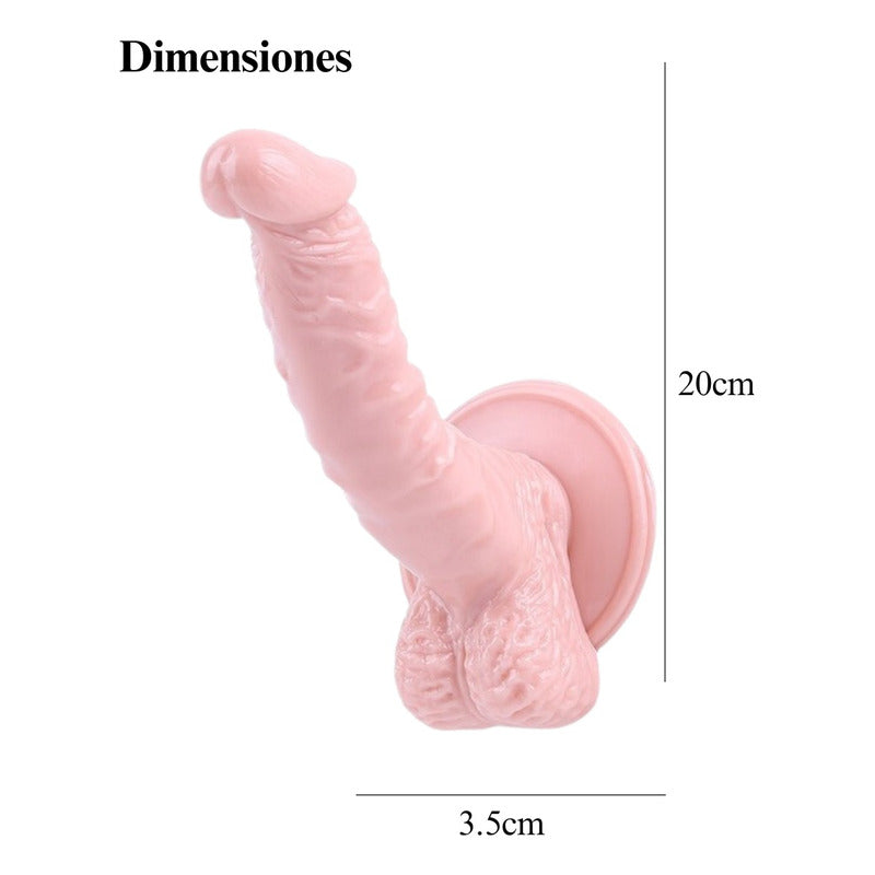 Consolador Ventosa Pene Realista Dildo Piel 20 Cm