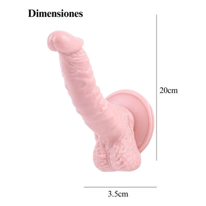 Consolador Ventosa Pene Realista Dildo Piel 20 Cm