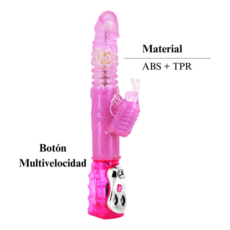 Dildo Vibrador Consolador Rotatorio Empuje Multivelocidad