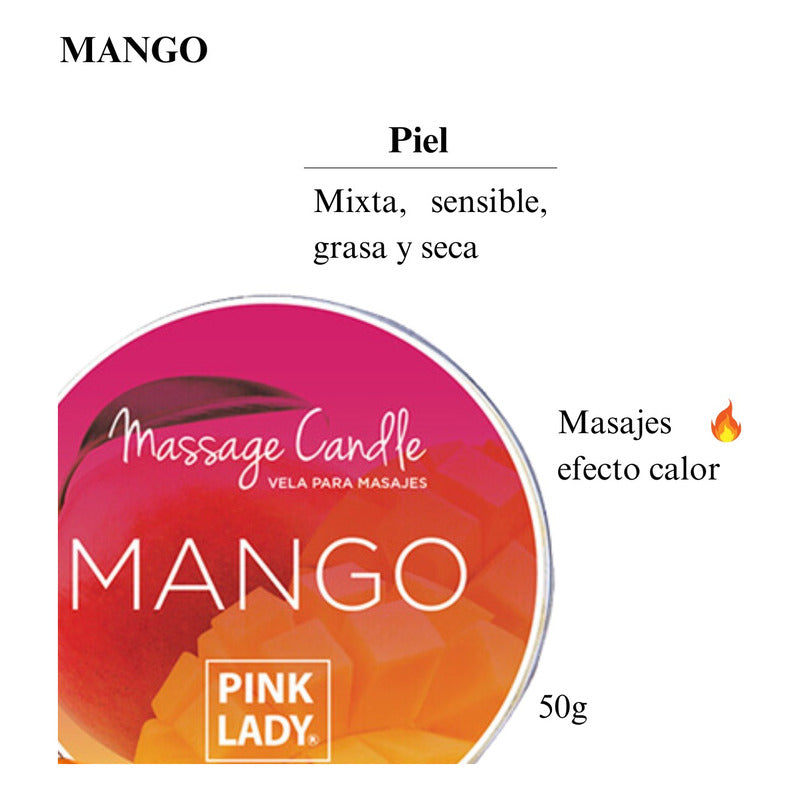 Vela Aceite Para Masajes Tibios Corporal De Mango Vegano