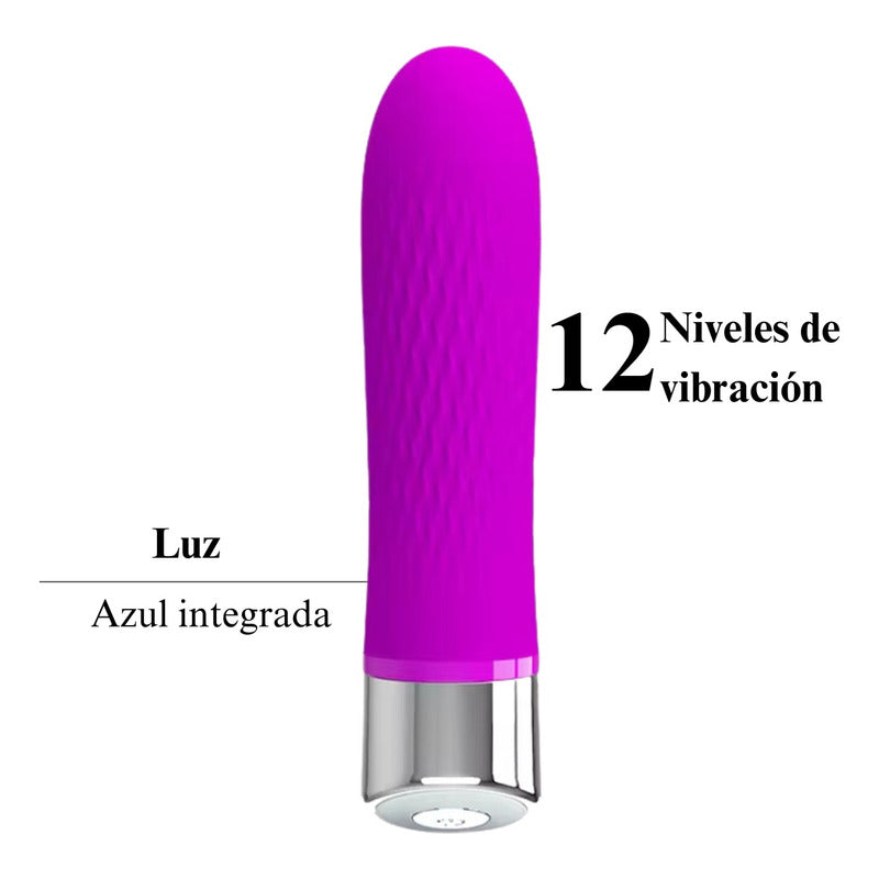 Consolador Vibrador Bala 12 Vibraciones Impermeable Premium