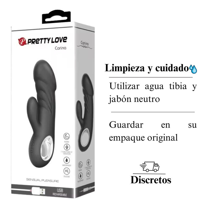 Consolador Vibrador Doble Estimulador Punto G Y Clítoris