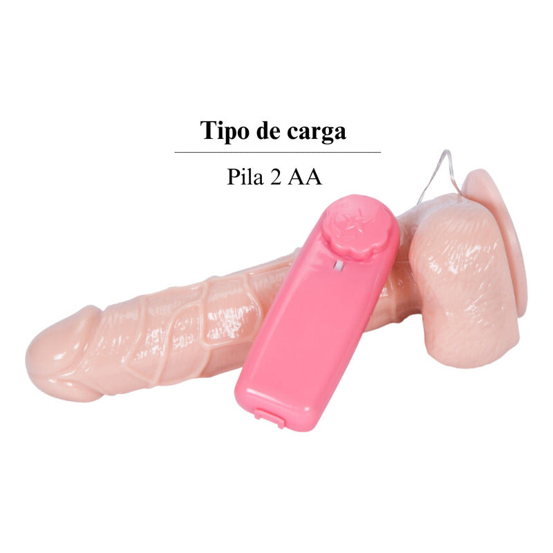 Dildo Pene  Realista Vibrador Con Control 20 Cm Ventosa