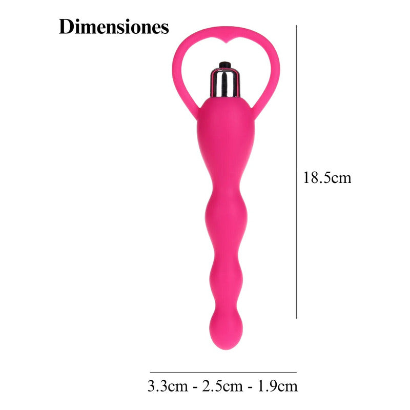 Consolador Anal Vaginal Vibrador 10 Velocidades Plug + Pilas