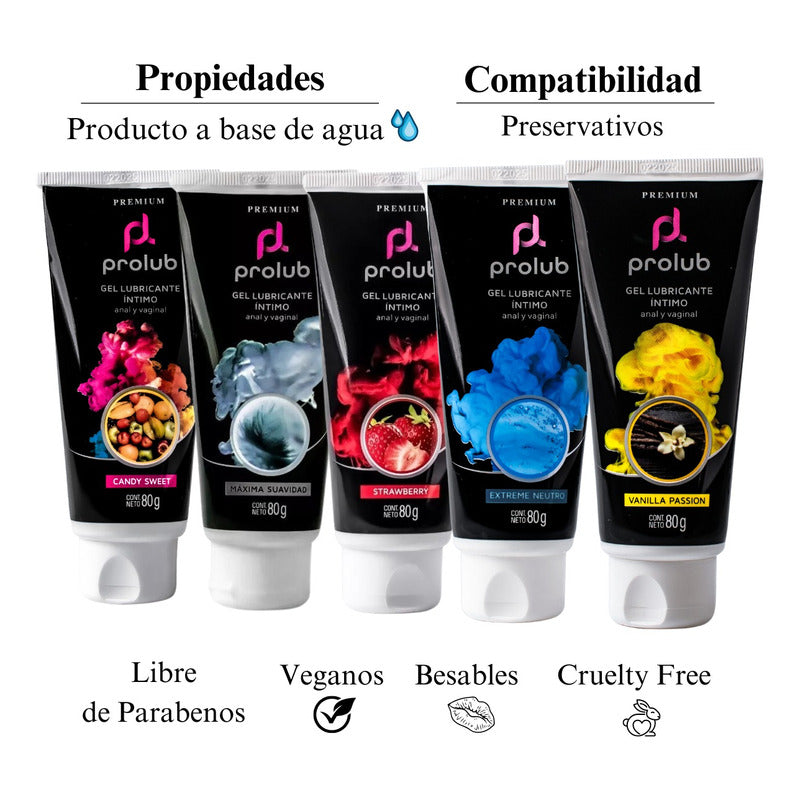 Combo Consolador Dildo Pene Plug Anal Lubricante Comestible