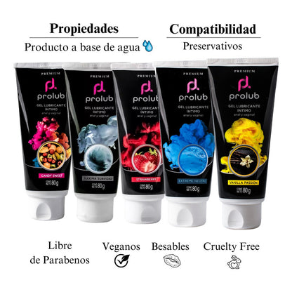 Combo Consolador Dildo Pene Plug Anal Lubricante Comestible