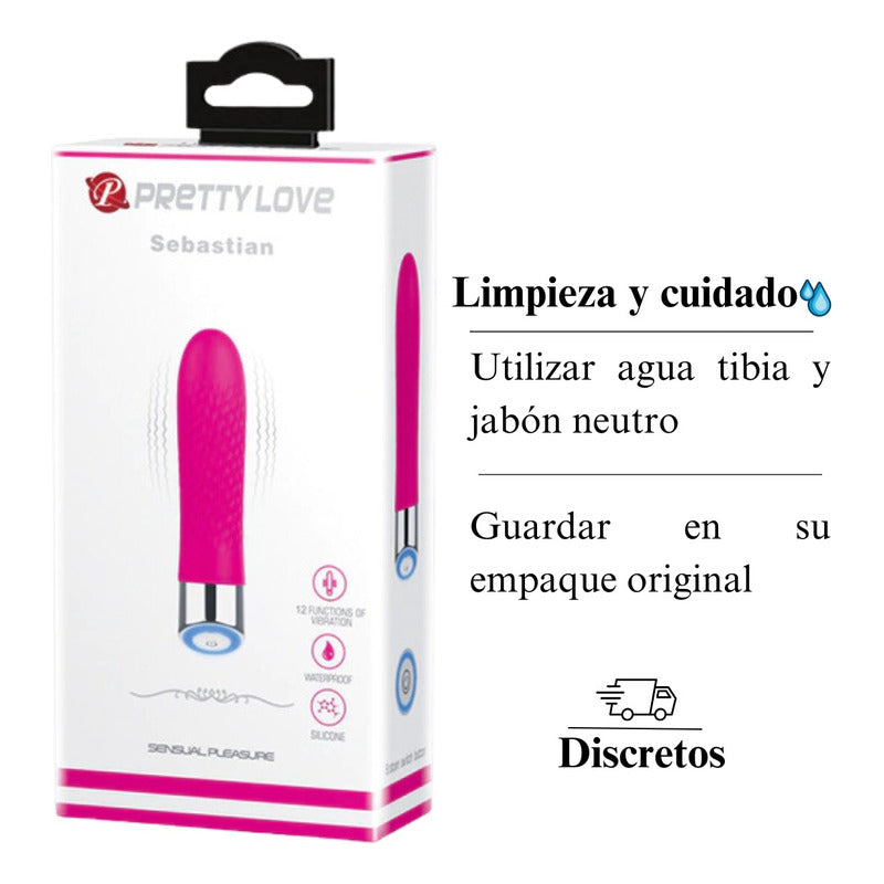 Consolador Vibrador Bala 12 Vibraciones Impermeable Premium