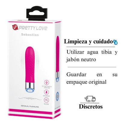 Consolador Vibrador Bala 12 Vibraciones Impermeable Premium