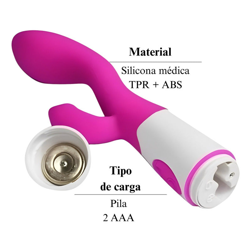 Vibrador Dual Silicona Velocidades Estimulador Clítoris