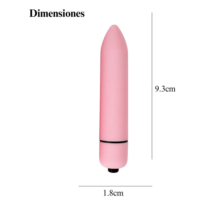 Consolador Bullet Vibrador 10 Velocidades Resistente Al Agua