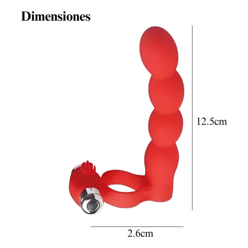 Anillo Vibrador Anal Beads Strap Penetracion 7 Velocidades