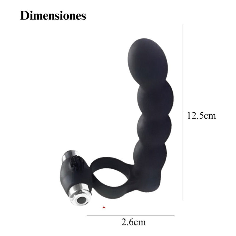 Anillo Vibrador Anal Beads Strap Penetracion 7 Velocidades