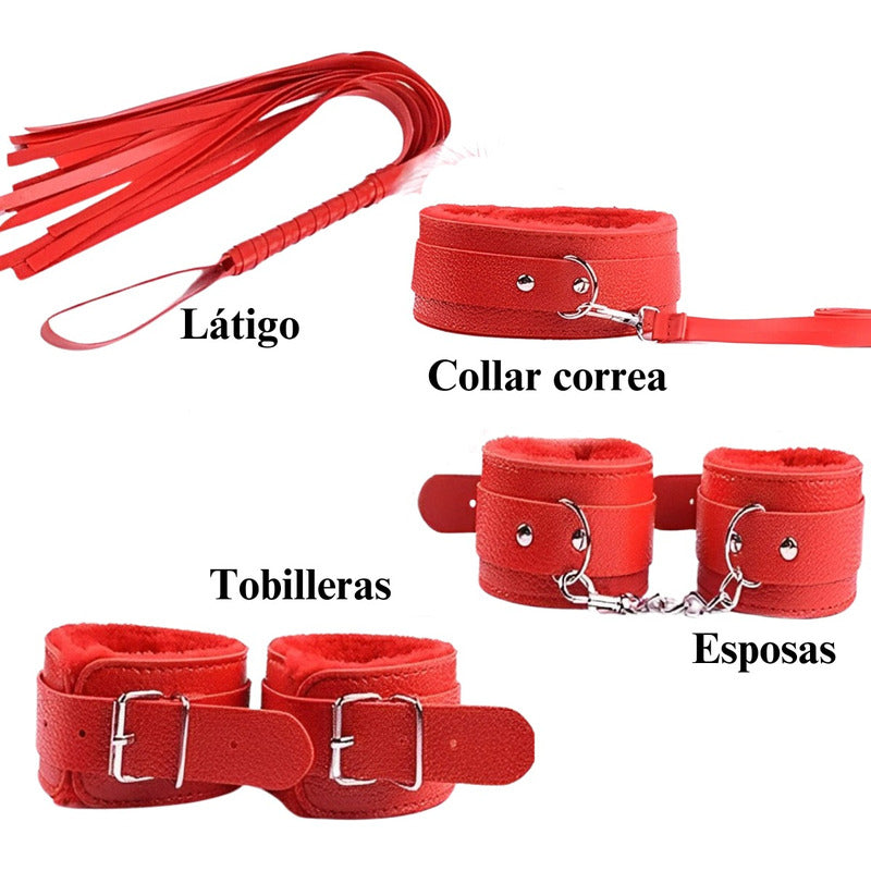 Set Kit 10 En 1 Accesorios Fetiche Bdsm Bondage