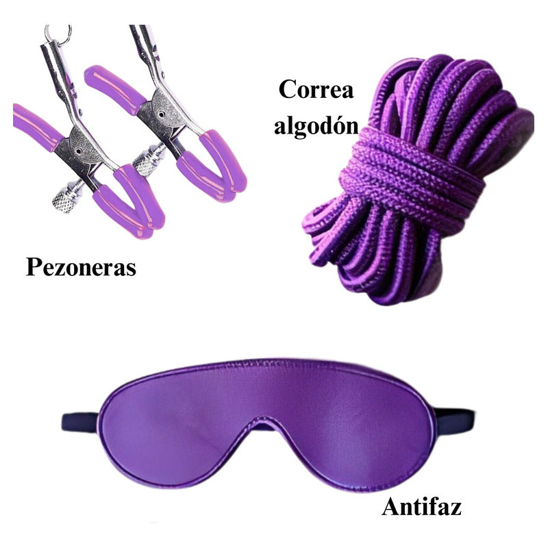 Set Kit 10 En 1 Accesorios Fetiche Bdsm Bondage