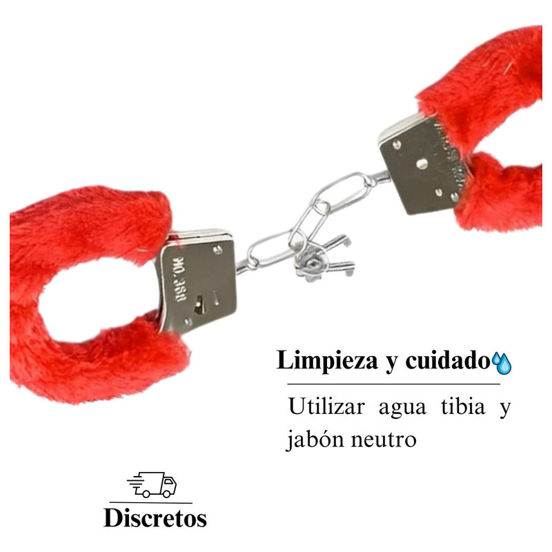 Esposas De Metal Con Peluche Sado Juguetes Bondage Bdsm