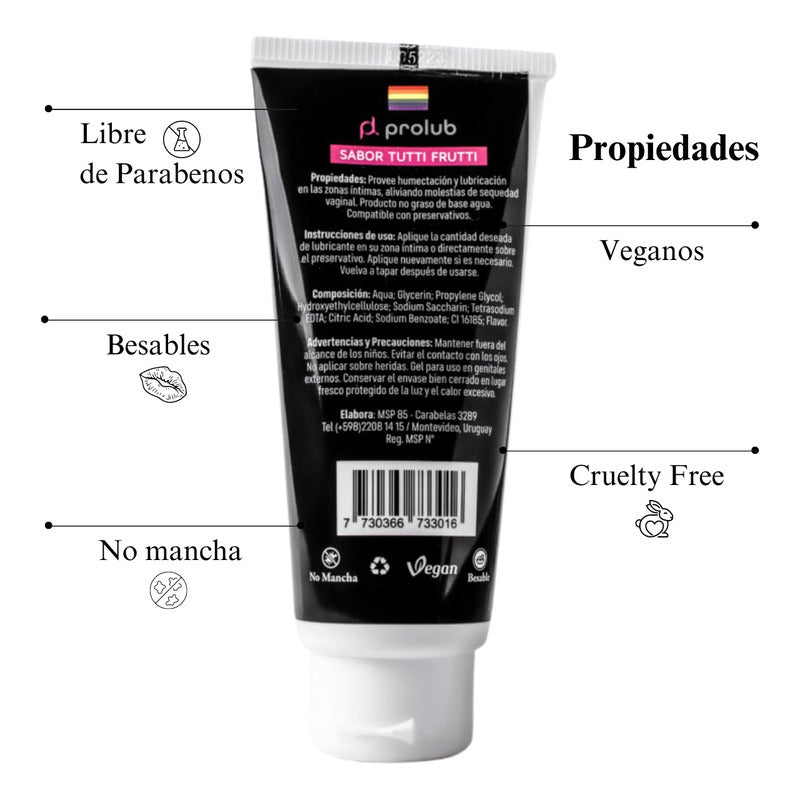 Gel Lubricante - lubricante agua vaginal anal sabores