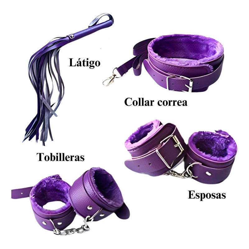 Set Kit 10 En 1 Accesorios Fetiche Bdsm Bondage