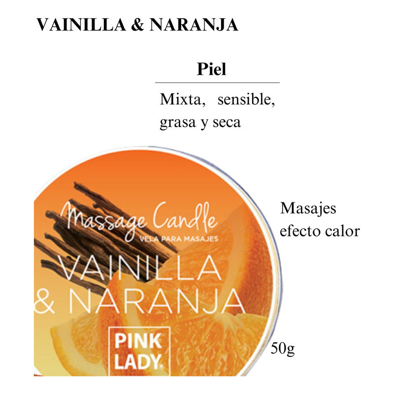 Vela Aceite Para Masajes Tibios Corporal  Vainilla-naranja