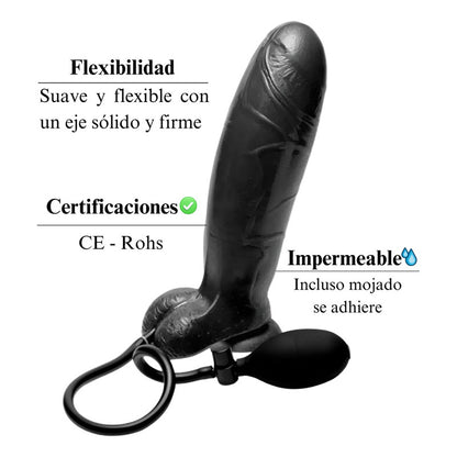 Consolador Dildo Realista Inflable Ventosa Flexible