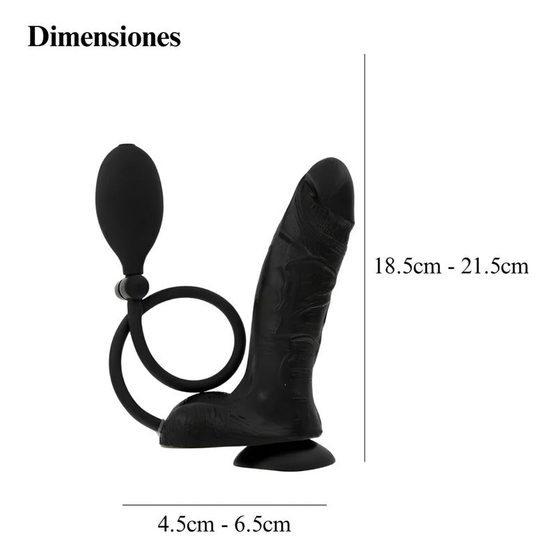 Consolador Dildo Realista Inflable Ventosa Flexible