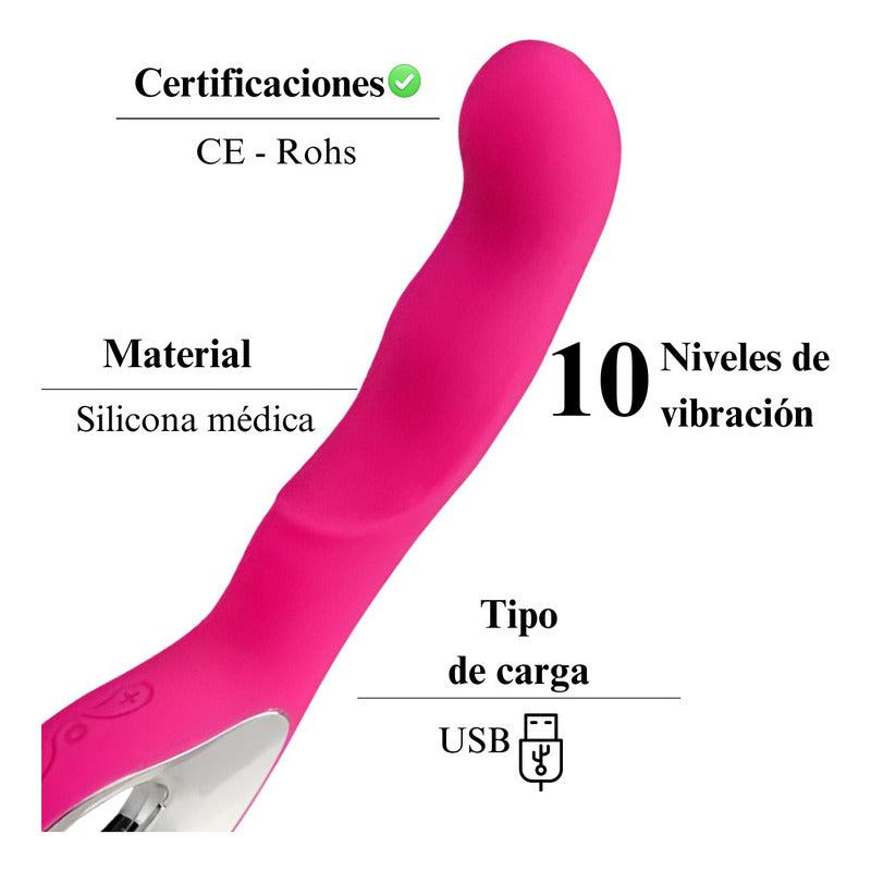 Vibrador Orfeo Conexión Usb Y 10 Frecuencias De Vibración