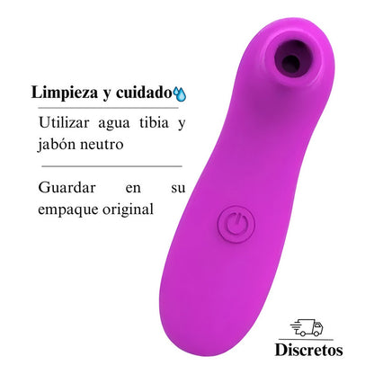 Succionador De Clitoris 10 Funciones Vibrador A Pilas