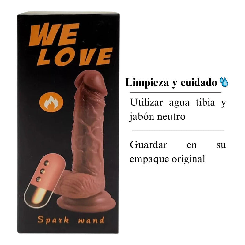 Dildo Realistic Con 10 Frecuencias De Vibración