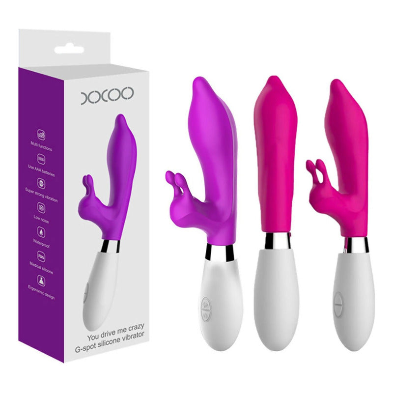 Vibrador Doble Rabbit Con Estimulador De Punto G A Batería