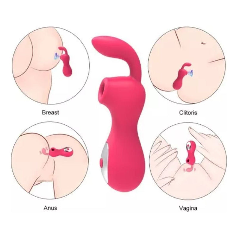 Vibrador Succionador Conejito Clitoris Punto G Ruido Bajo