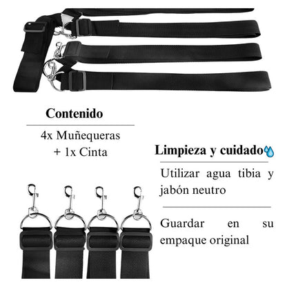 Set Bondage Restricción Grilletes Cama Bdsm