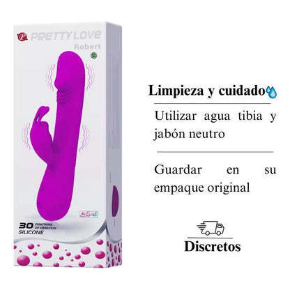 Consolador Vibrador Doble Estimulación Rabbit 30 Velocidades