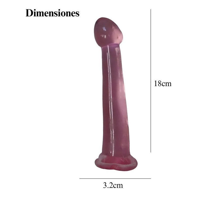 Dildo Consolador Dilatador Vaginal Anal Liso Glande 18 Cm