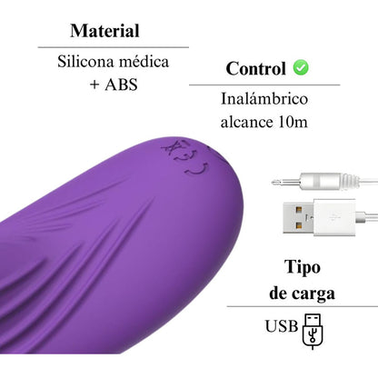 Vibrador Tanga Inalámbrico Usb Control Remoto 10m De Alcance