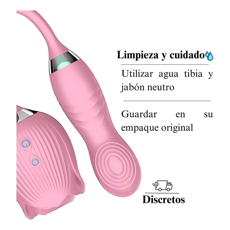 Vibrador Succionador Intimate Rose Conexión Usb