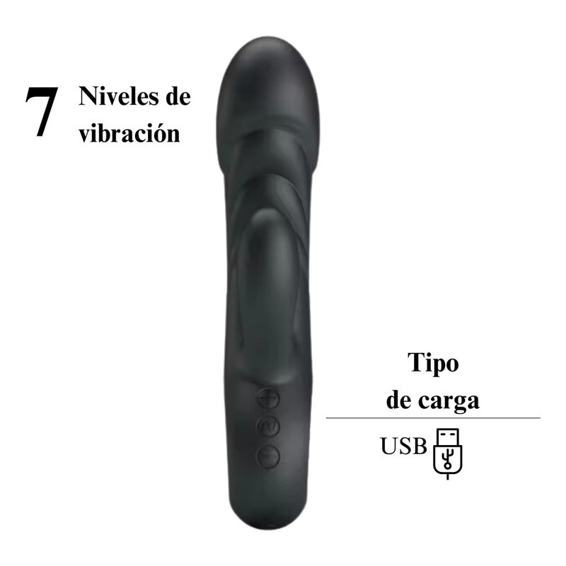 Consolador Vibrador Doble Estimulador Punto G Y Clítoris