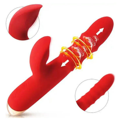 Vibrador Consolador Estimulador Clítoris 10 Vibraciones 3en1