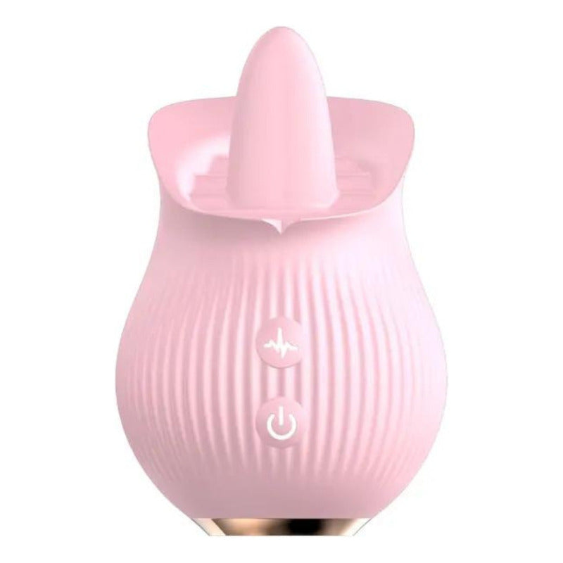 Estimulador De Clitoris Rosa Con Lengua Usb 12 Vibraciones