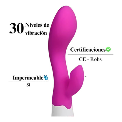 Vibrador Dual Silicona Velocidades Estimulador Clítoris