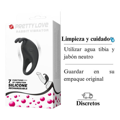 Anillo Pene Estimulador Y Vibrador Rabbit 7 Velocidades