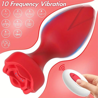 Plug Anal Vibrador Rosa Carga Usb Control Remoto 10 Vibracio