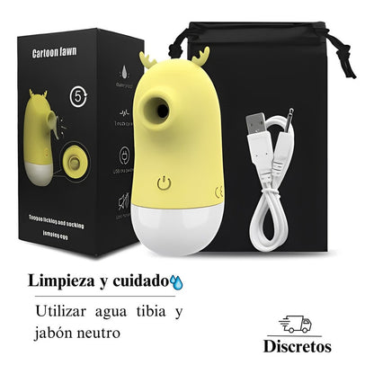 Estimulador Clitoris 2 En 1 Succionador Con Lengua Vibrador