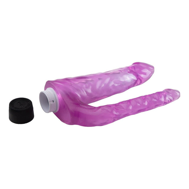 Dildo Vibrador Doble Penetración Vaginal Y Anal Resistente