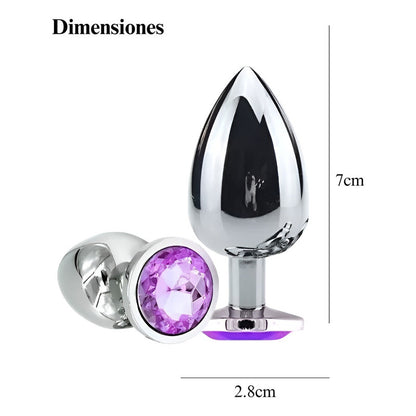 Plug Anal De Acero Con Joya Dilatador Anal Elegante 7cm