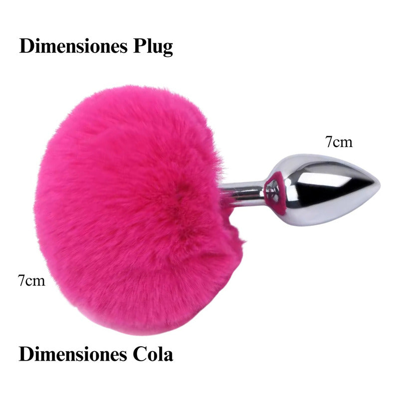 Plug Anal Cola De Conejo Rabbit Butt Plug Premium Aluminio