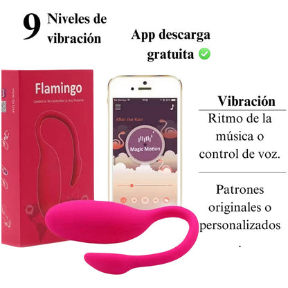 Vibrador Estimulador Flamingo Con App Distancia Recargable