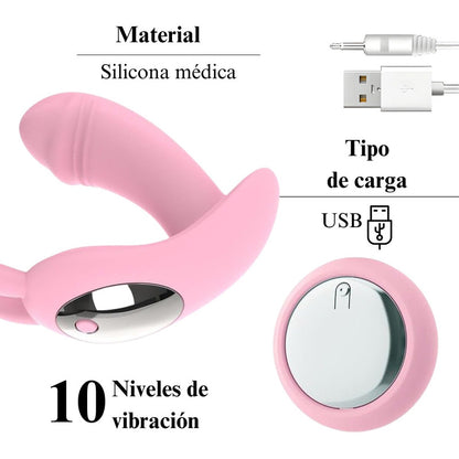 Vibrador Doble Rubbit Estimulador Punto G Con Control Remoto