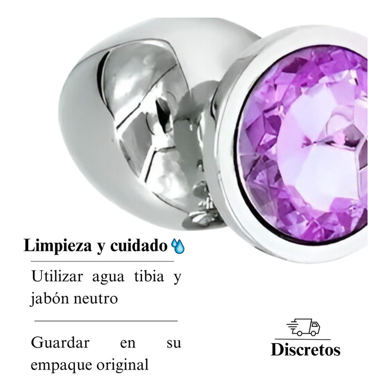 Plug Anal De Acero Con Joya Dilatador Anal Elegante 7cm