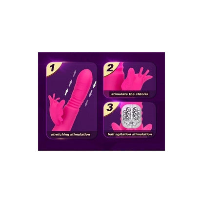 Vibrador Estiramiento Velocidades Recargable Motor Dual